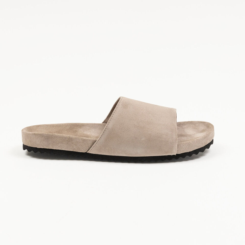The Men's Store Men's Slip On Slide Sandals Stone Suide Size 13 (Store Display)